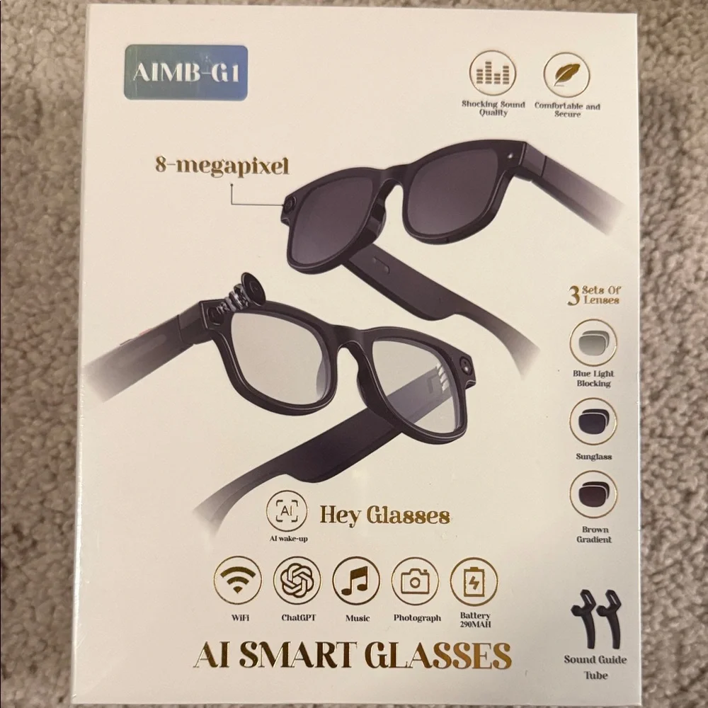 Black AI Smart Glasses